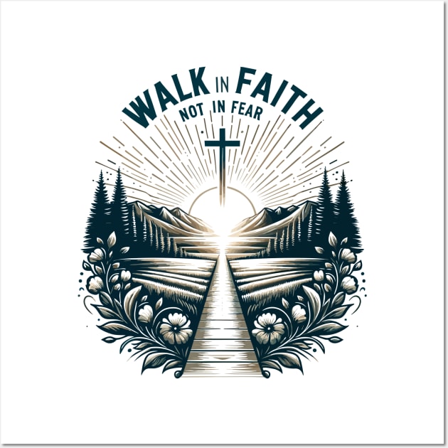 Walk in Faith Not in Fear Wall Art by Francois Ringuette